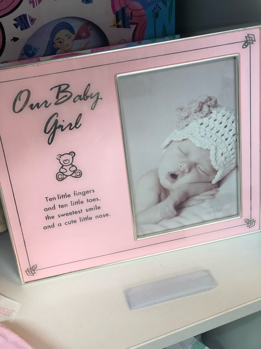 Baby Girl Engravable Photo Frame