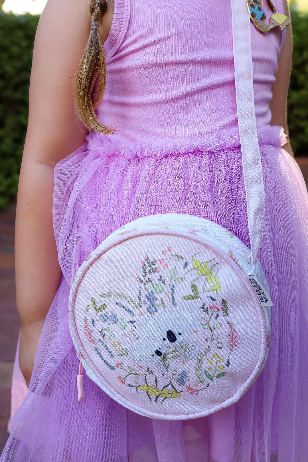 Aussie Plant Love Heart Koala Crossbody Bag-Two-sided design