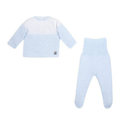 Alfa Baby Set with Light Blue Hat (3 Pieces) 100% Cotton
