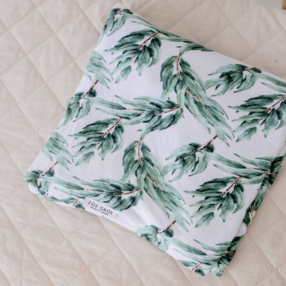 Stretchy Baby Swaddle Wrap - Blue Gum Leaf