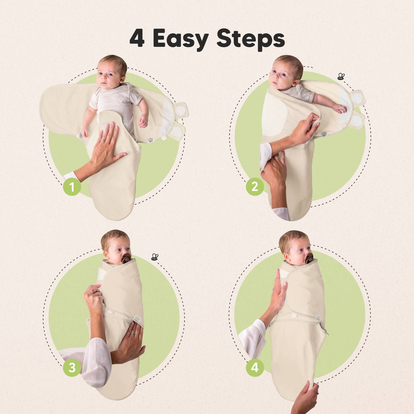 3pk Soothe Zippy Baby Swaddles 0-6 Months,Newborn Sleep Sack