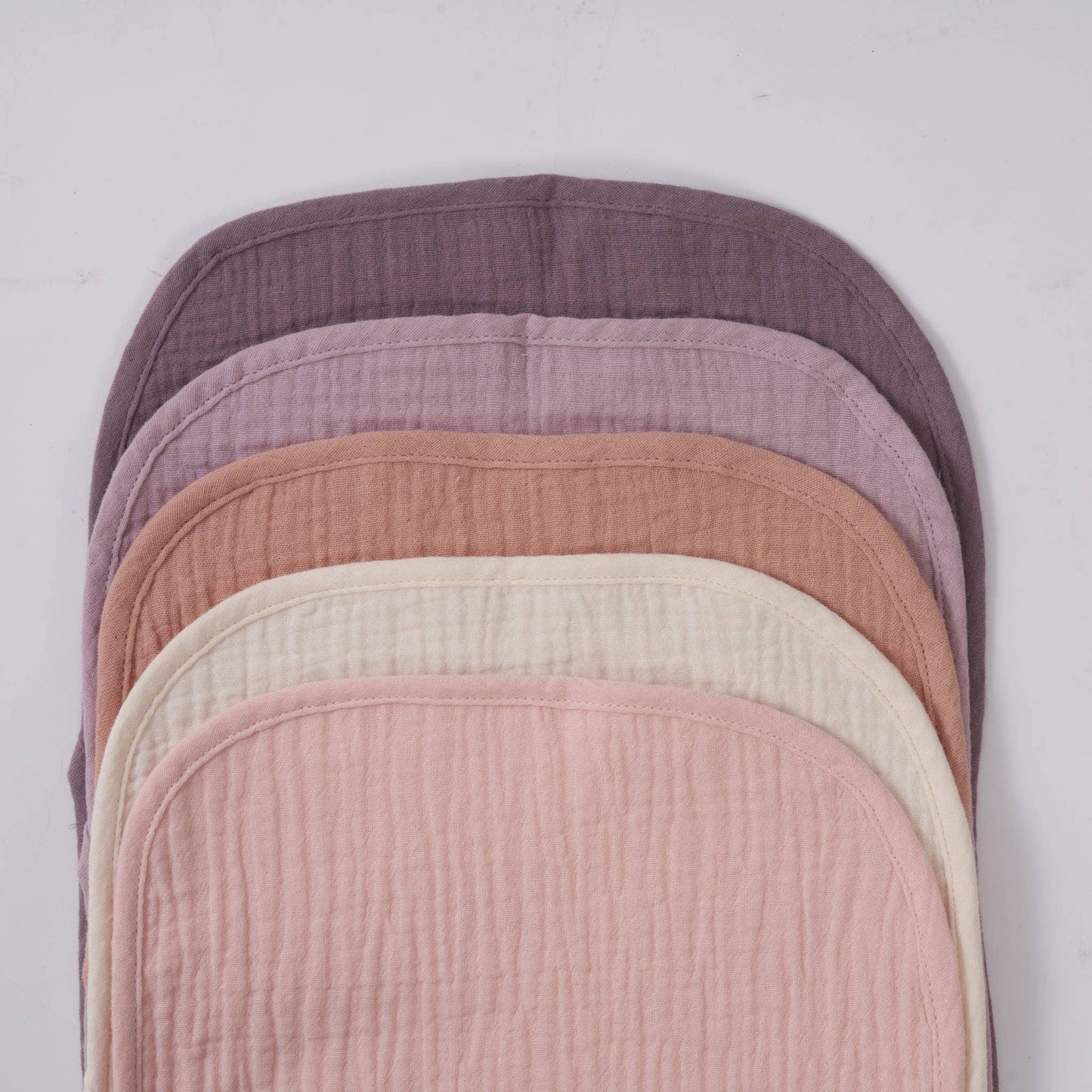 Organic Muslin Burp Cloths - Lavender Blush 5 Pack