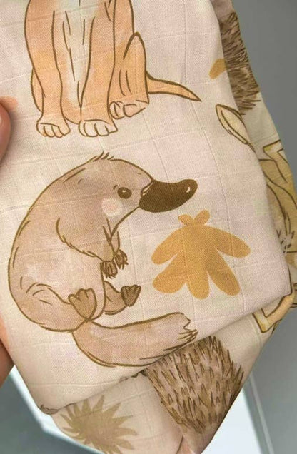 The Name Nest - Australian animals baby wrap