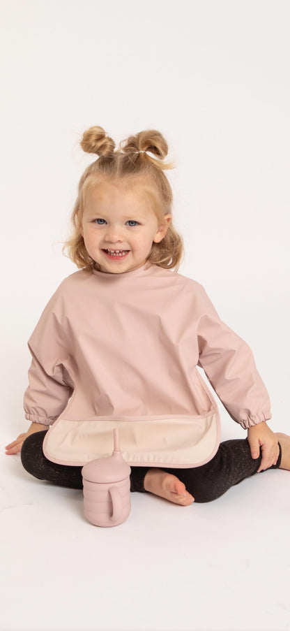 Recycled Long Sleeve Bib Two Tone Pink