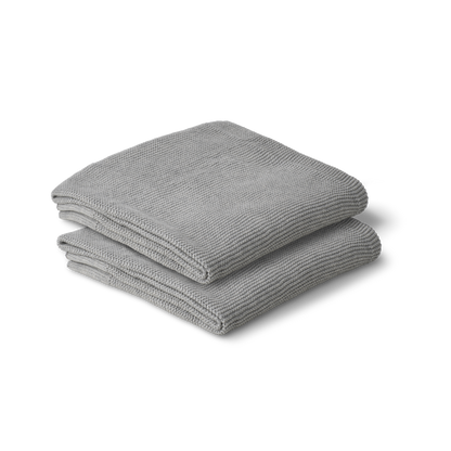 Cotton Classic Knit Baby Blanket - Dove Grey