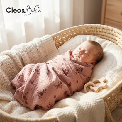 Baby Organic Muslin Wrap - Floral