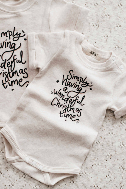 Bodysuit/Tee: Simply Having A Wonderful Christmas Time