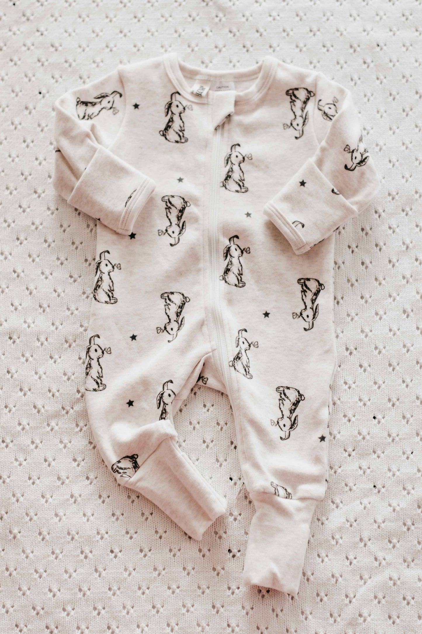 Oatmeal Bunny Zipsuit