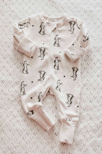Oatmeal Bunny Zipsuit