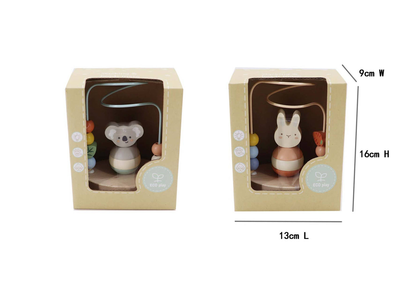 Wooden Koala & Bunny Stacking Bead Maze