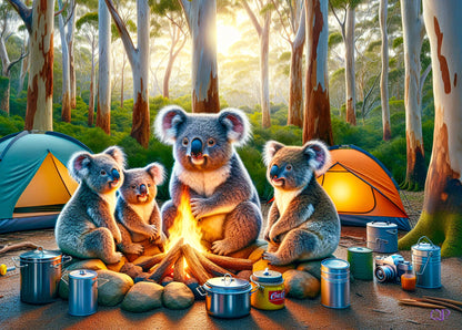 Aussie Animals Camping - Koalas (Landscape) Puzzles