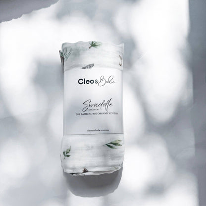 Luxurious Bamboo Cotton Baby Muslin Wrap - Bunny Love