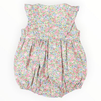 Smocked Floral Sunsuit