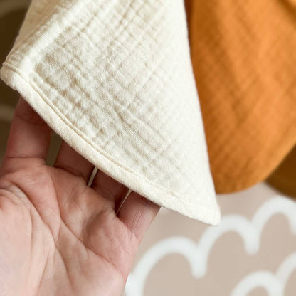 Organic Muslin Burp Cloths - Golden Harvest 5 Pack