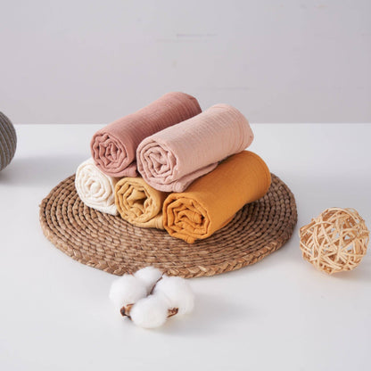 Organic Muslin Burp Cloths - Golden Harvest 5 Pack
