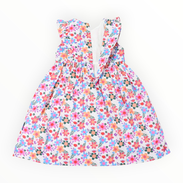 Smocked Bold Floral Dress