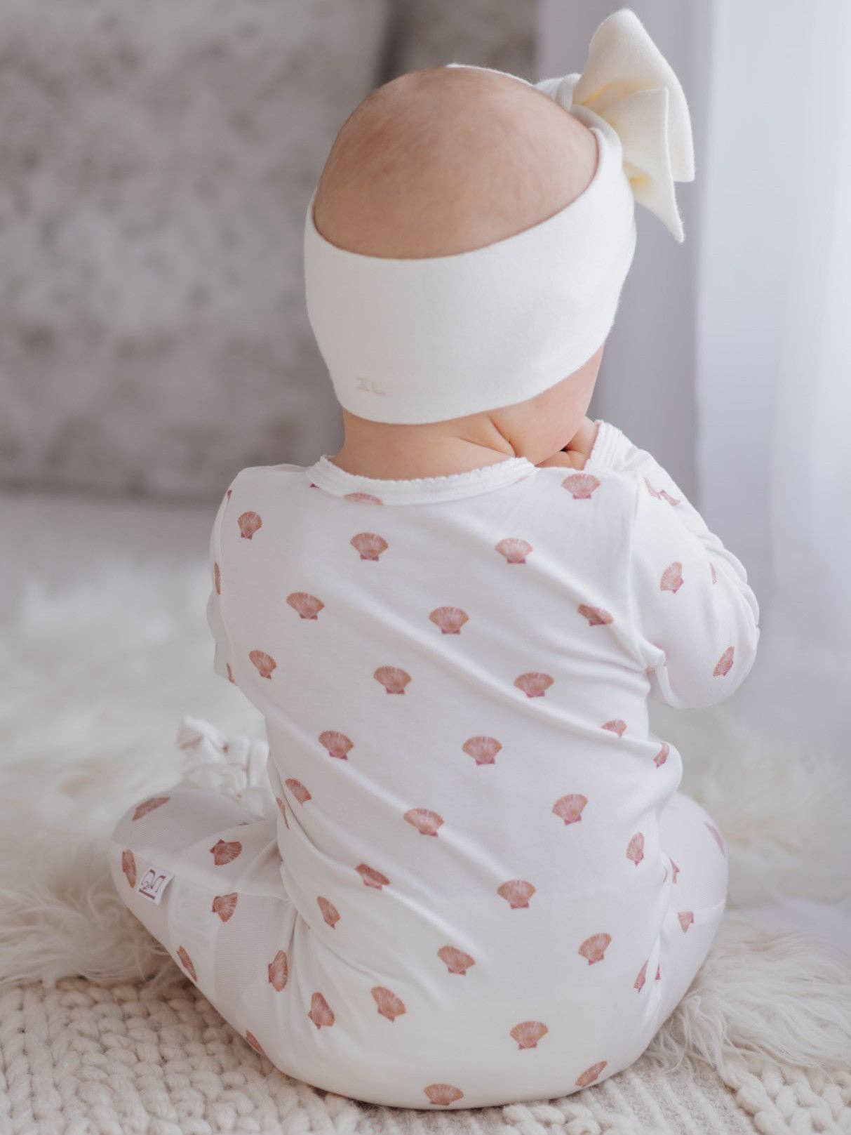 Coastal Clams Bamboo/Organic Cotton Growsuit