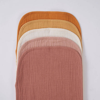 Organic Muslin Burp Cloths - Golden Harvest 5 Pack