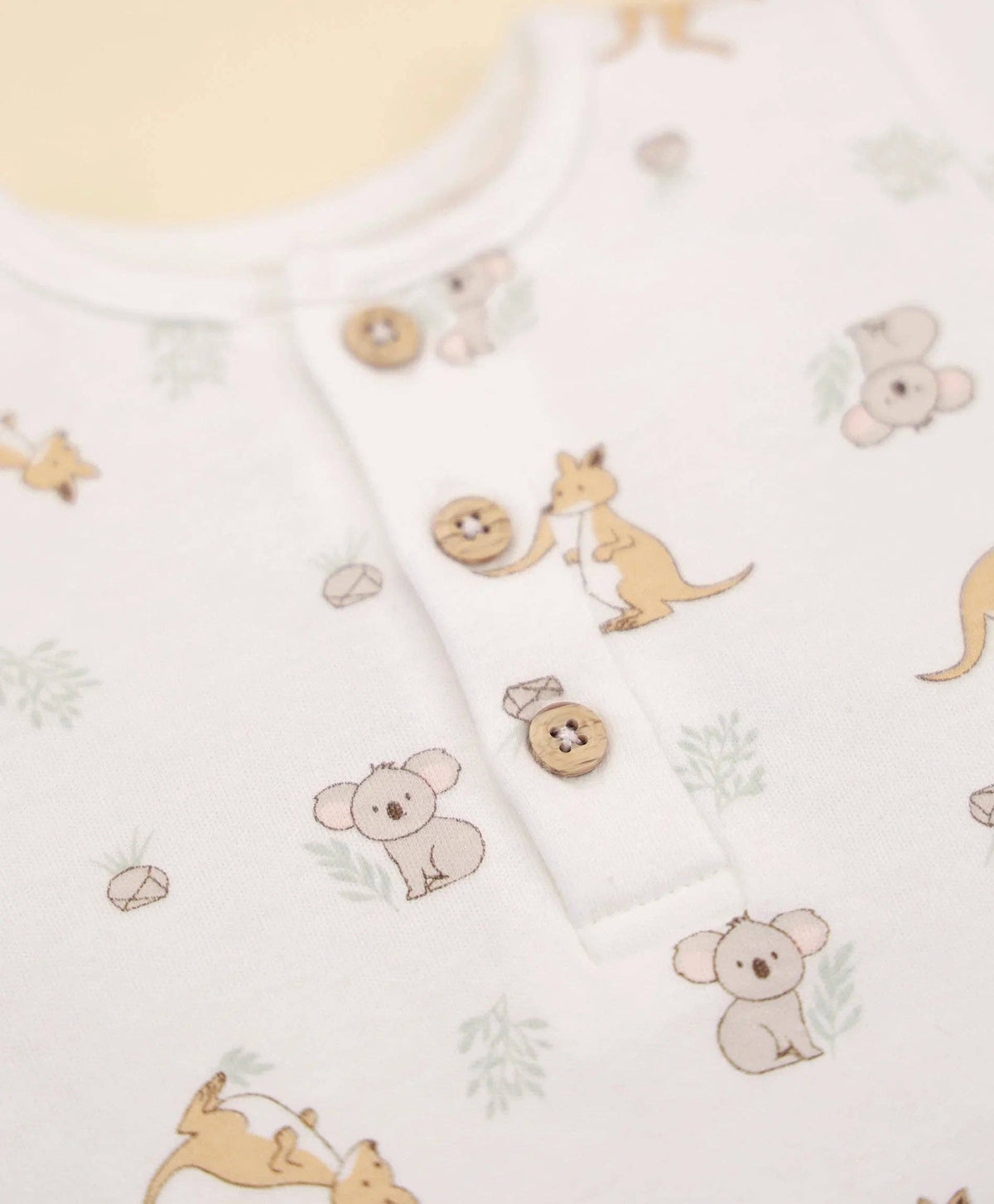 Organic Cotton Romper - Kangaroo & Koala