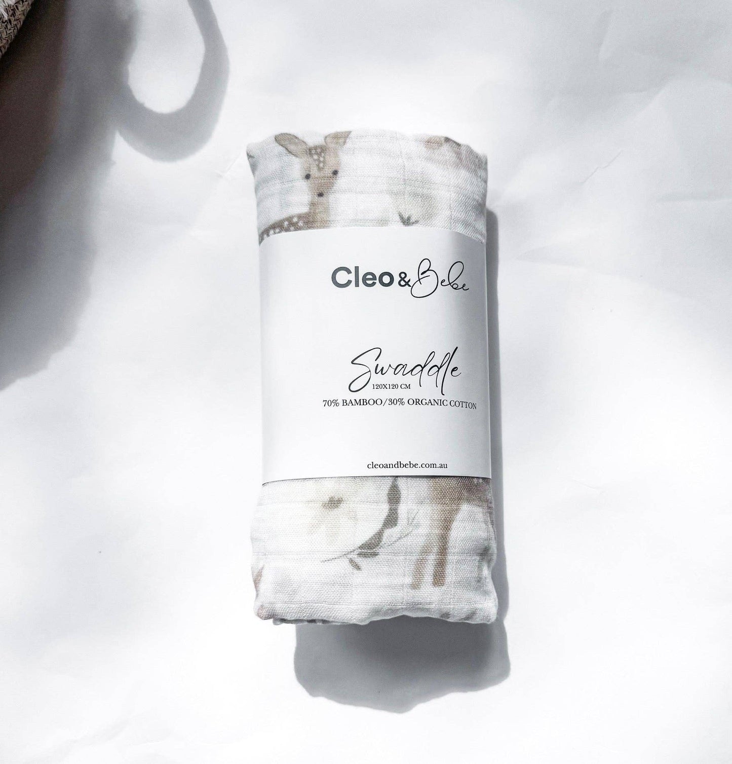 Luxurious Bamboo Cotton Baby Muslin Wrap - Bambi