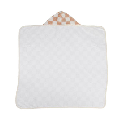Hooded Towel - Checkered Blush