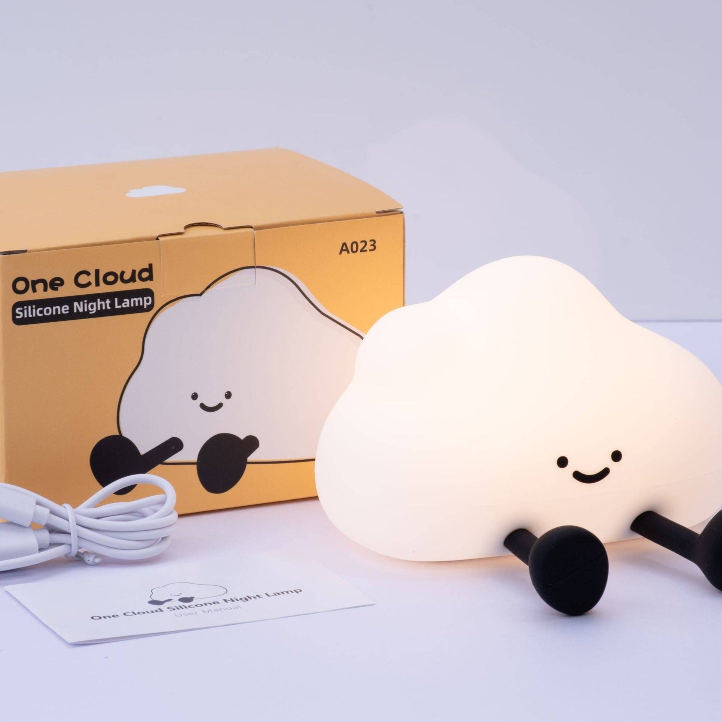 LED Night Light USB Rechargeable Touch Control Bedtime Lamp - Cloud