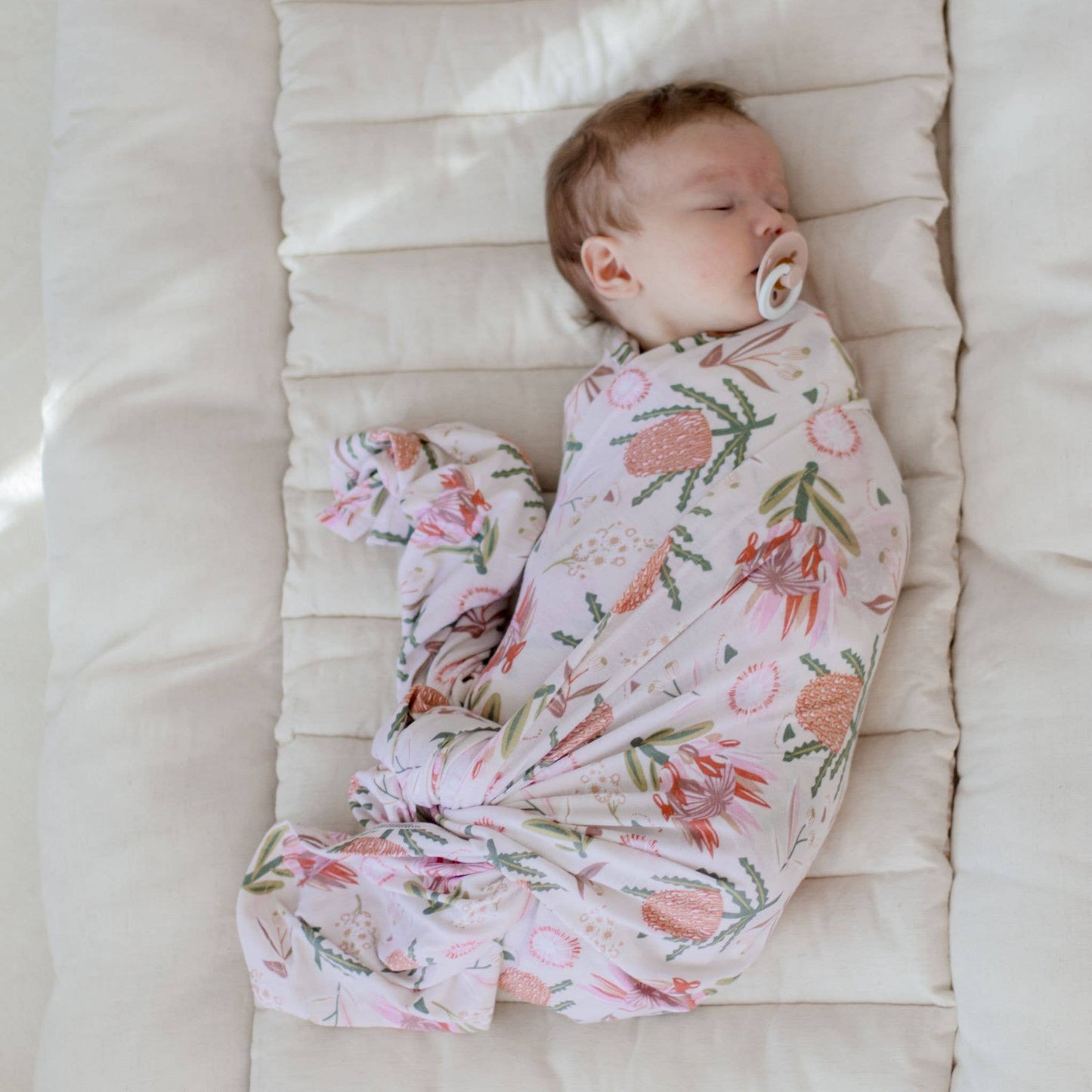 Stretchy Baby Swaddle Wrap - Gumnut Blossoms