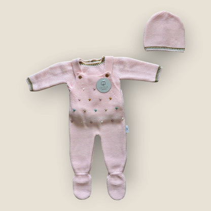 3 Piece Cotton Sets - Pink, Oat & Blue