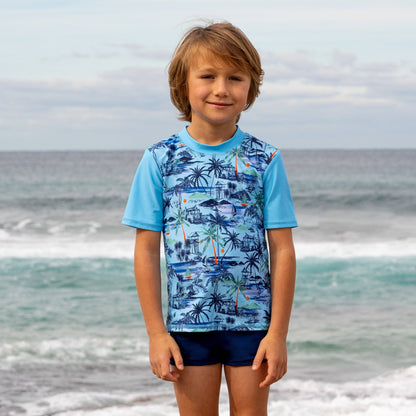 Vintage Surf Short Sleeve Rashvest Set