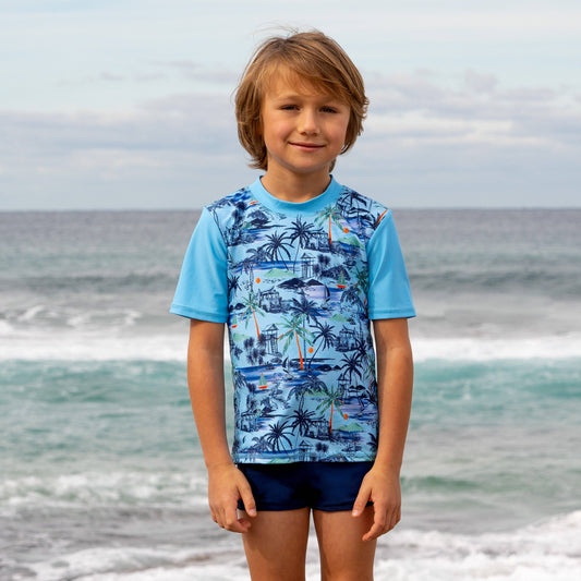 Vintage Surf Short Sleeve Rashvest Set
