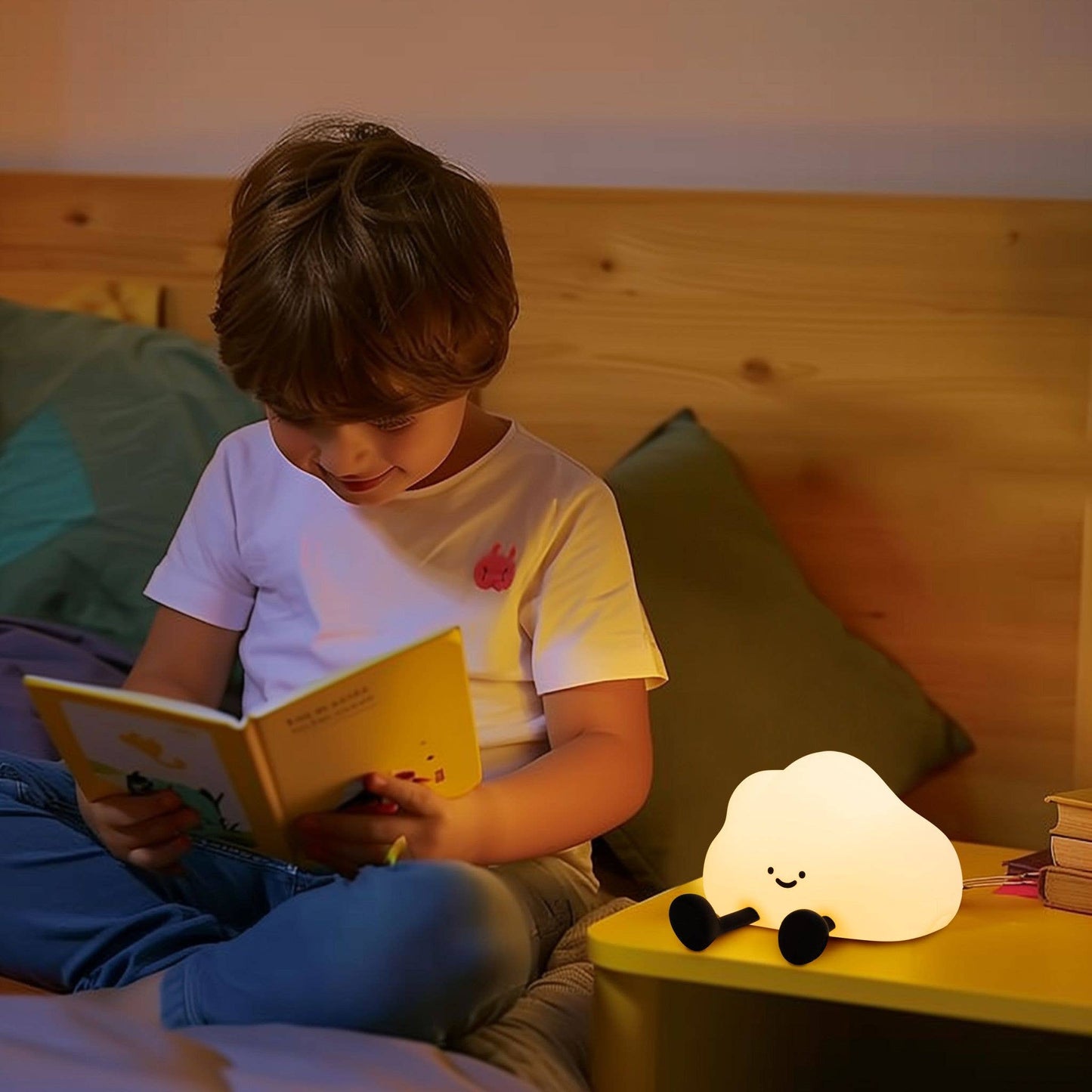 LED Night Light USB Rechargeable Touch Control Bedtime Lamp - Cloud
