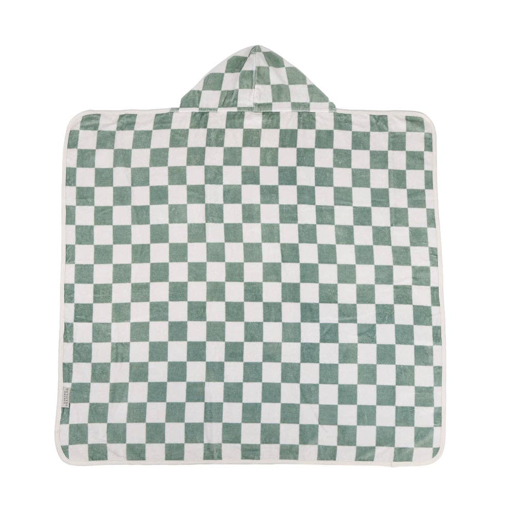 Hooded Towel - Checkered Olive