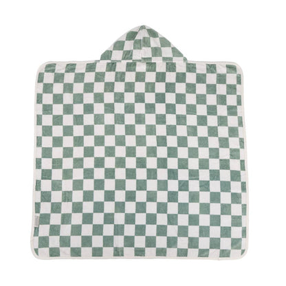 Hooded Towel - Checkered Olive