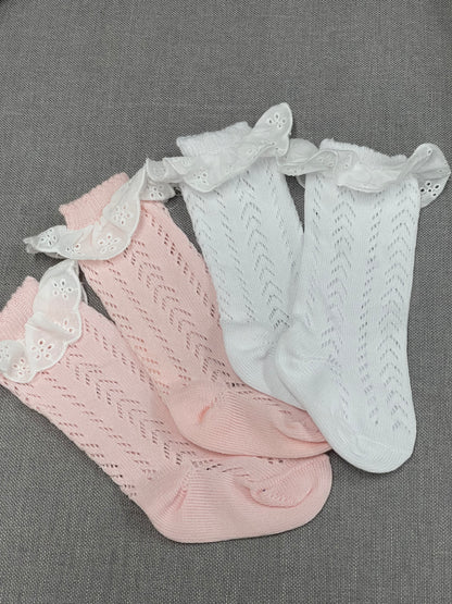 Knee High Frill Sock 0-12 months