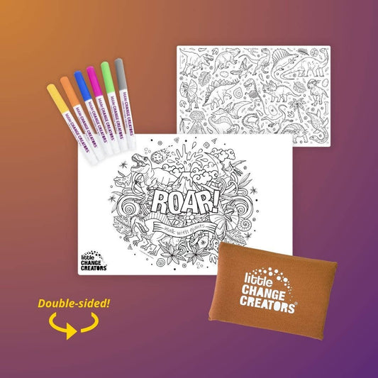 ROAR! Pocket Reusable Colouring Mat