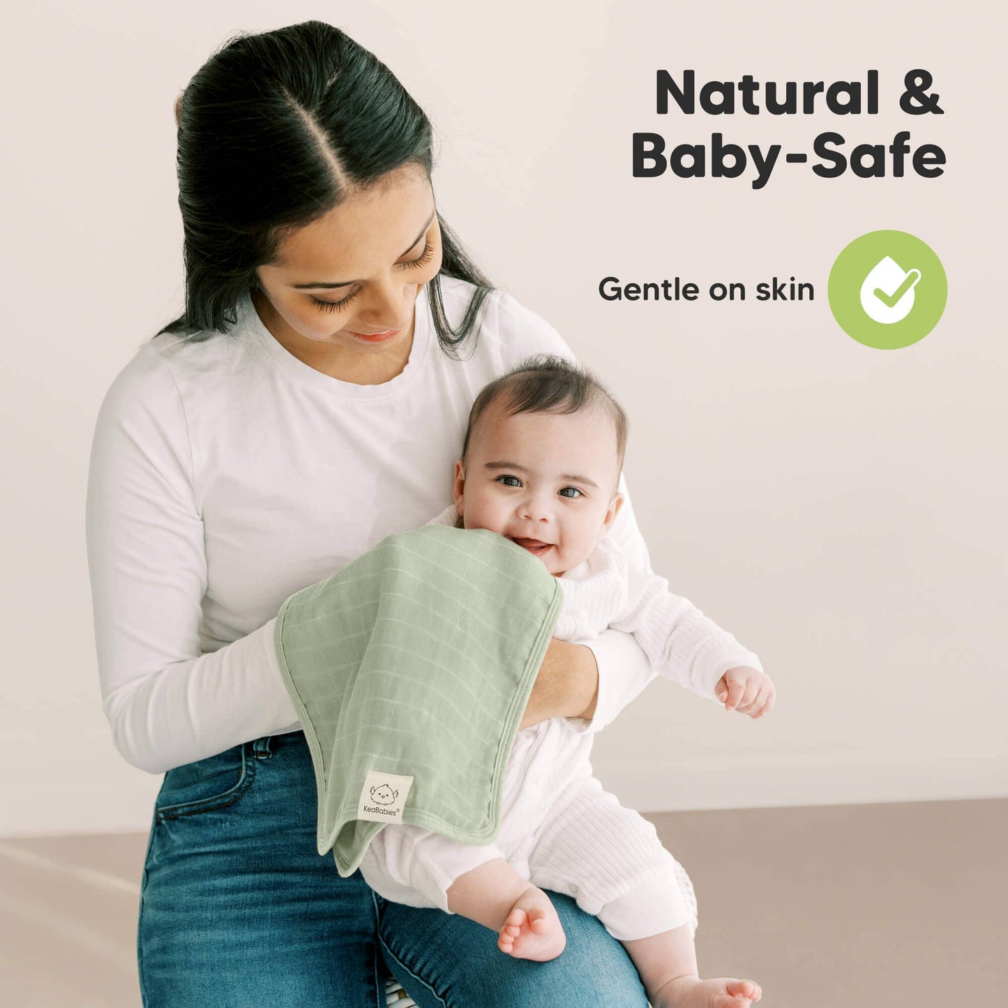 KeaBabies 5pk Lumi Muslin Burp Cloths