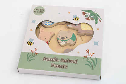 Onya Kids Wooden Aussie Animal Puzzle (Stacking Toy)