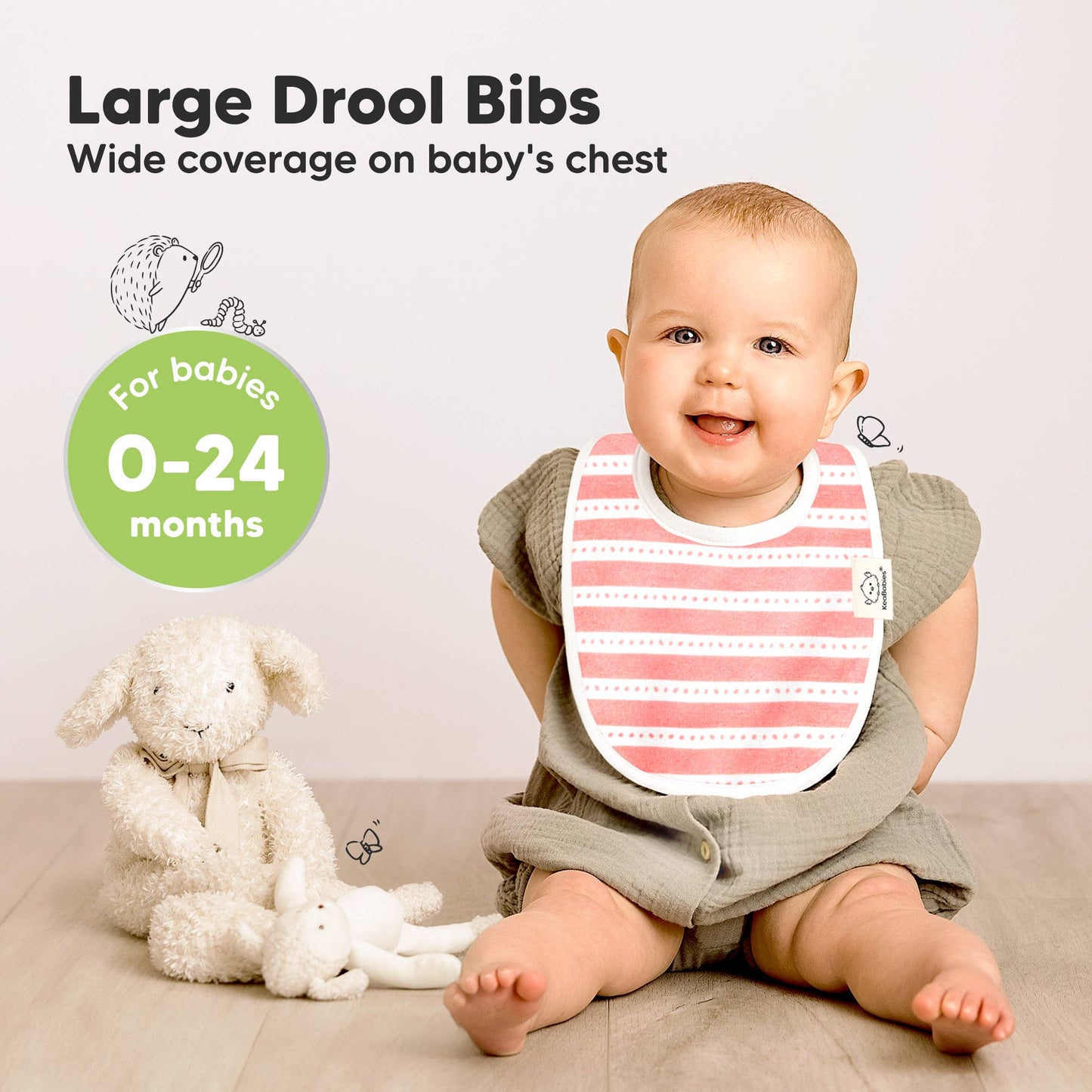 8-pack Urban Drool Bibs for Teething