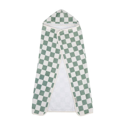 Hooded Towel - Checkered Olive