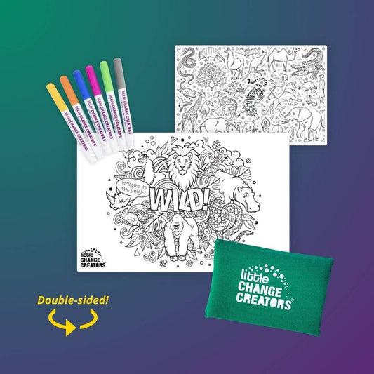 WILD! Pocket Reusable Colouring Mat