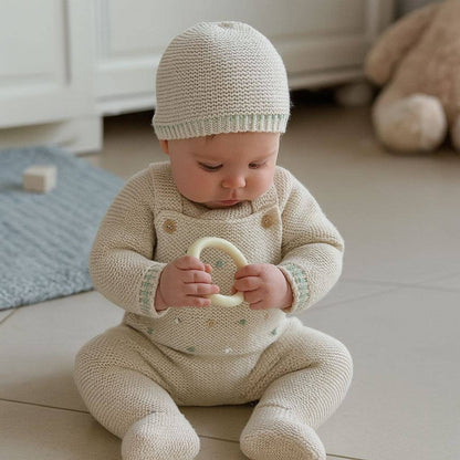 3 Piece Cotton Sets - Pink, Oat & Blue