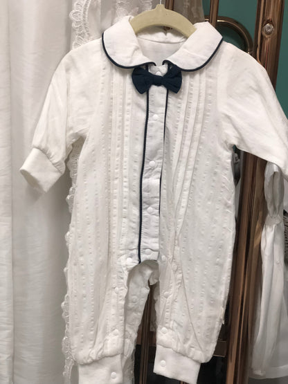 Michael’s Baptism Tux Romper