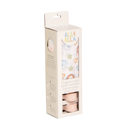 All4Ella Muslin & 2 Pram Peg Box Gift Sets