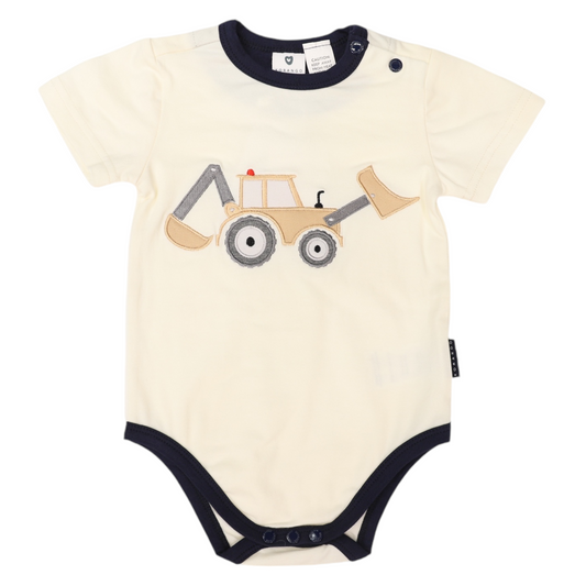 Digger Appliqued Bodysuit Beige