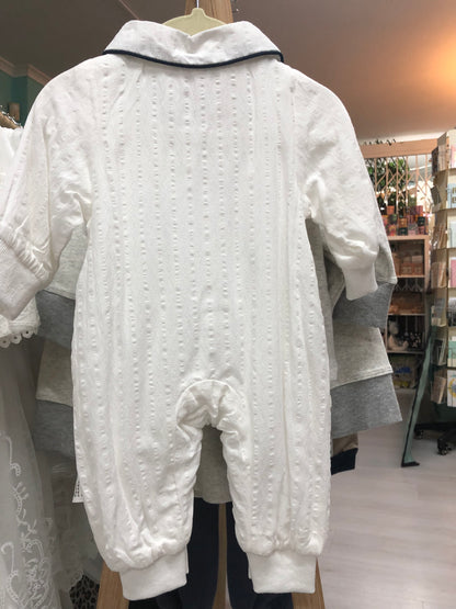 Michael’s Baptism Tux Romper