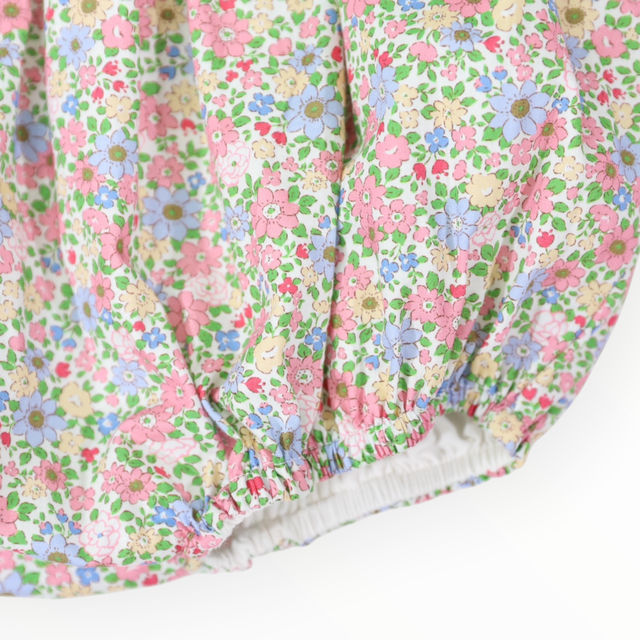 Smocked Floral Sunsuit