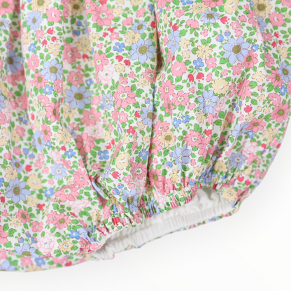 Smocked Floral Sunsuit
