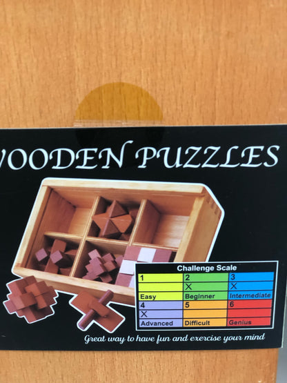 6 Wooden Puzzles