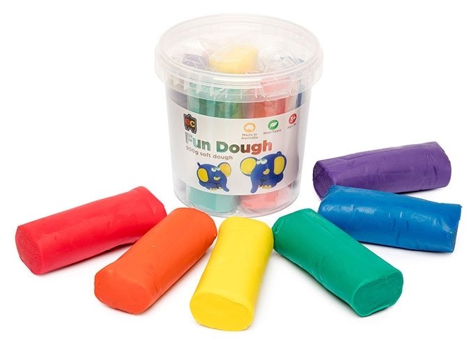 Play Dough Tub Assorted Bright Colours 900gm