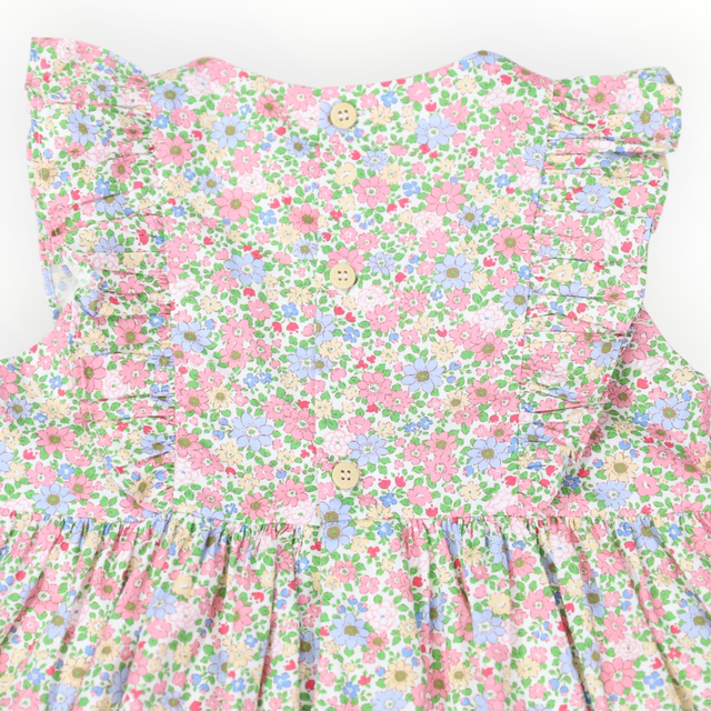 Smocked Floral Dress